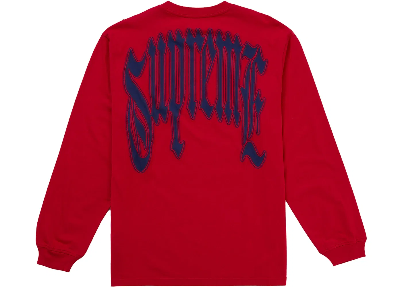 Мужской топ с длинным рукавом Supreme Intarsia L/S Top, красный