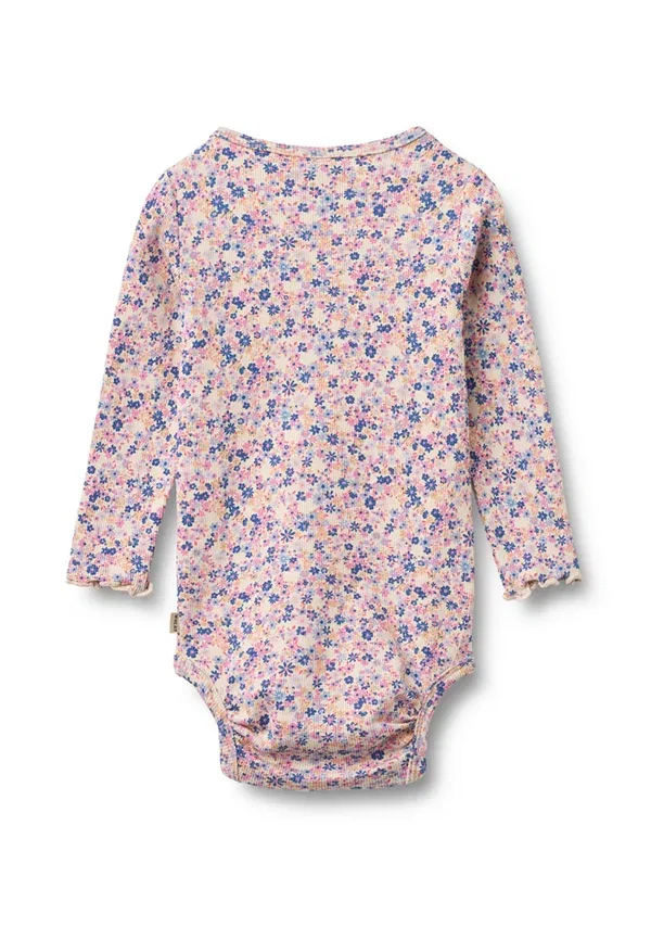 Боди с цветочным принтом Rie Wheat, Pink Blue Flowers, розовый/голубой — фото 2