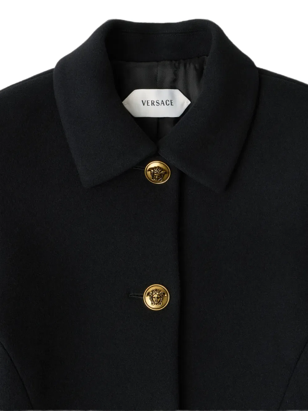 Пальто однобортное Versace, черный — фото 4