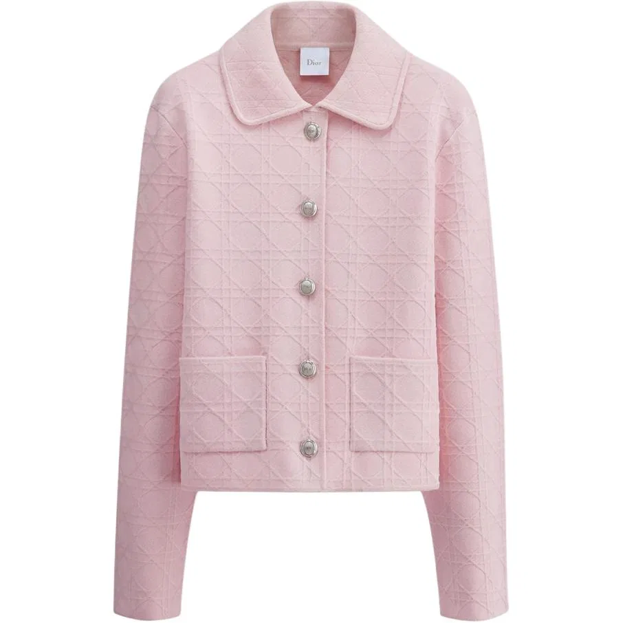 Женская куртка с лацканами прямого кроя Pink DIOR, Pink