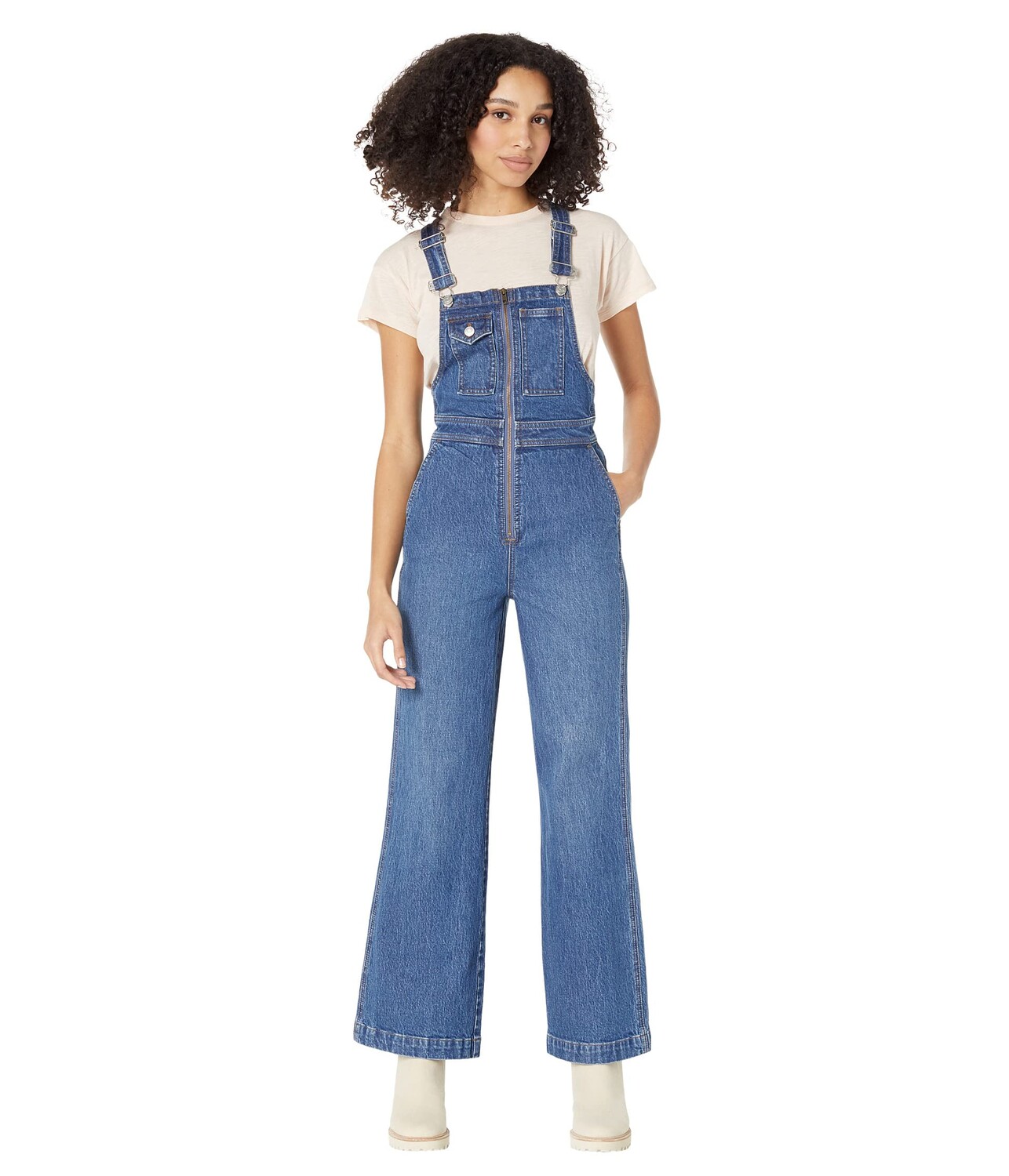 

Брюки с высокой посадкой Madewell, High-Rise Loose Flare Overalls