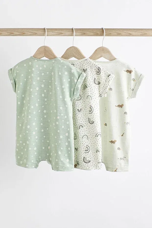 Детское боди-комбинезон для девочек с принтом Next Baby, Mint Green — фото 2
