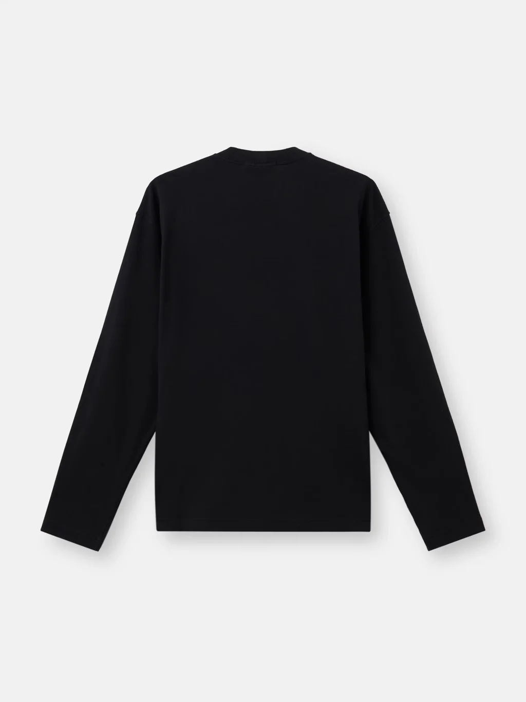 Мужской лонгслив Stone Island Regular Fit With Tonal Compass Logo Patch, черный — фото 3