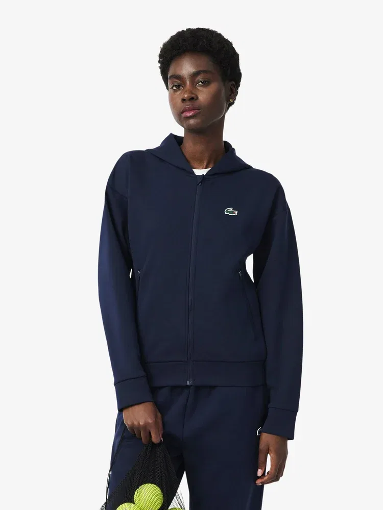 Свитер женский LACOSTE Navy, Классический пуловер, Темно-синий