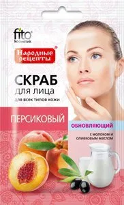 Скраб для лица персиковый обновляющий Fito, 15 мл
