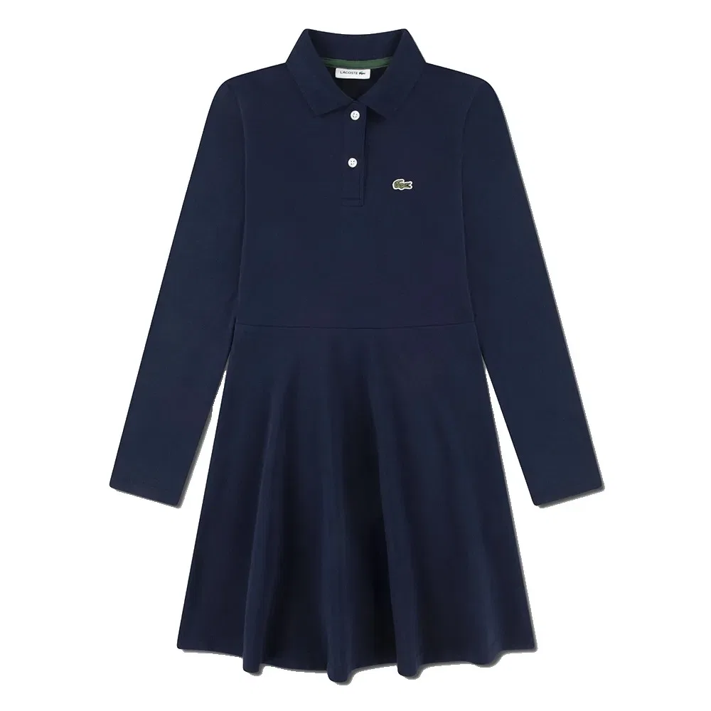 Платье с длинным рукавом Lacoste Kids, синий