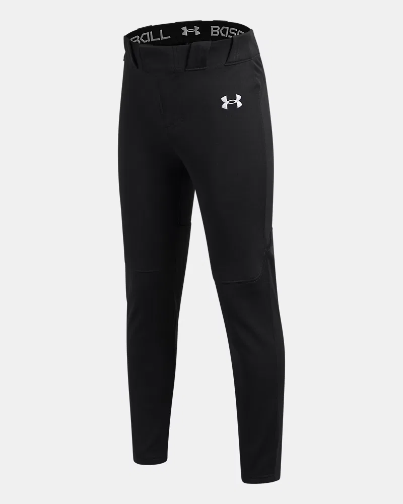 Бейсбольные брюки 61 см быстросохнущие UA Utility Pro Tapered UnderArmour, Black/White — фото 3