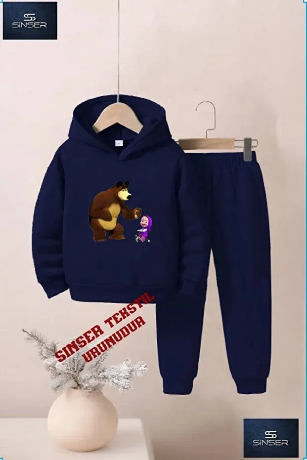 Детский спортивный костюм с принтом Ss Sinser, Navy Blue
