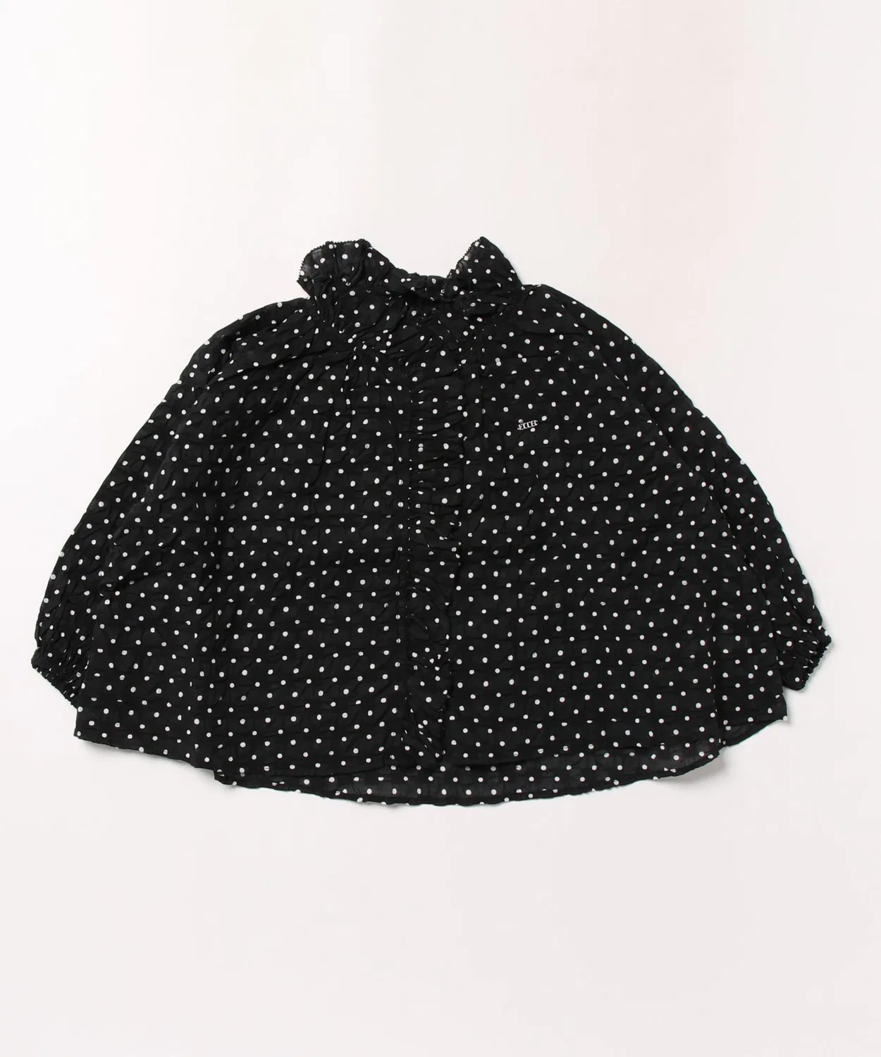 Детская блуза с длинным рукавомс воланами Dot Ruffle FITH, Black
