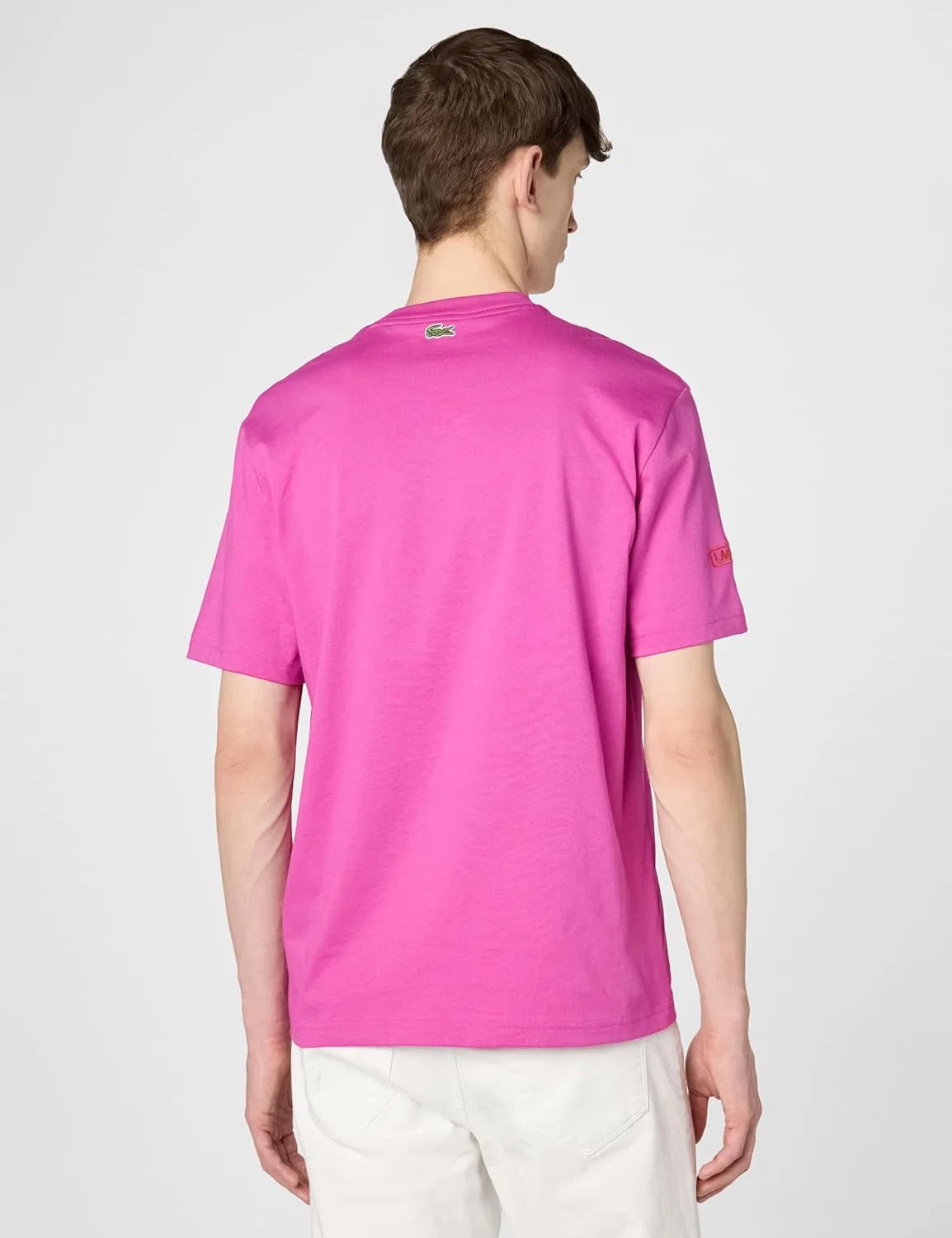 Мужская футболка с вышитым крокодилом Lacoste, Malva — фото 4