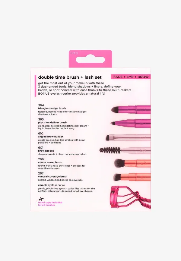 Набор кистей для макияжа Double time brush + lash set Real Techniques 149 г — фото 2