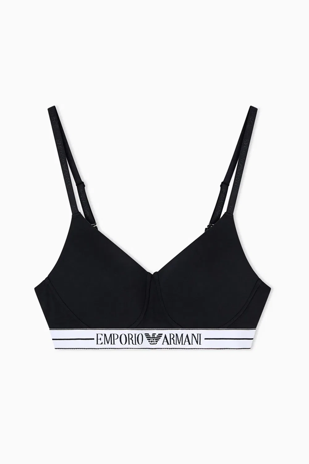 Женский хлопковый бюстгальтер Everyday cotton padded soft contour bra Emporio Armani, Black