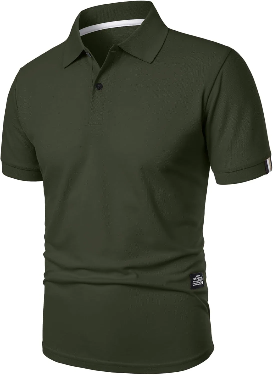 Мужская повседневная футболка поло Regular Fit, Army Green — фото 4