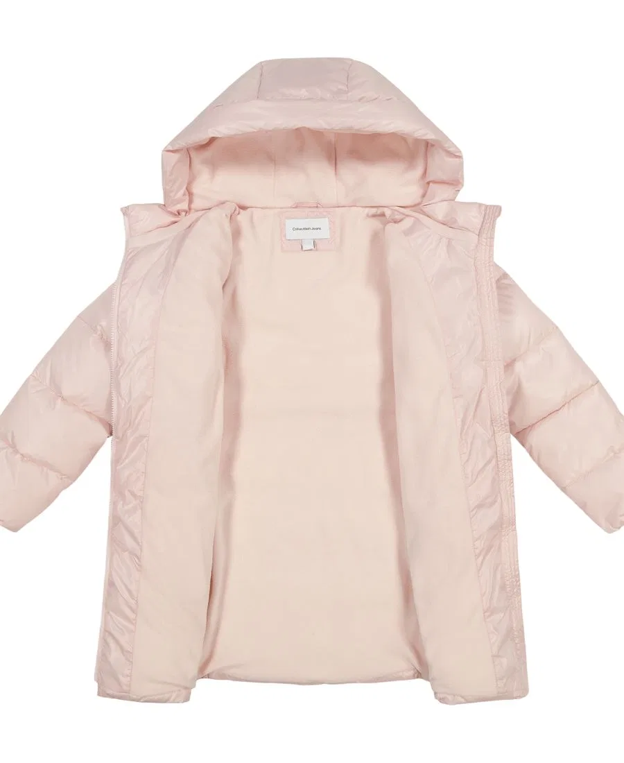 Пуховик с капюшоном, длинный, с флисовой подкладкой Calvin Klein, Mangano Calcite — фото 4