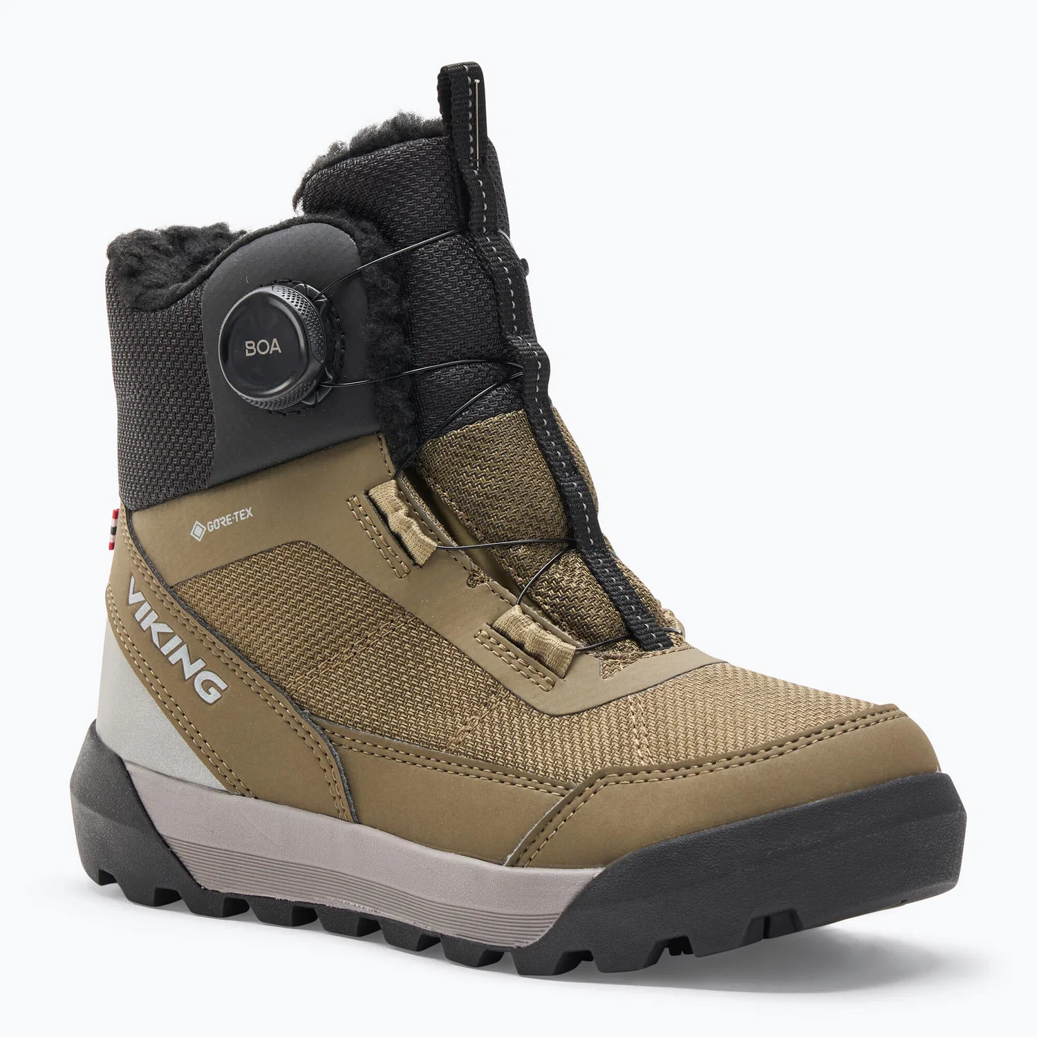 Детские зимние ботинки с мембраной Expower Warm GTX BOA Viking, Grun