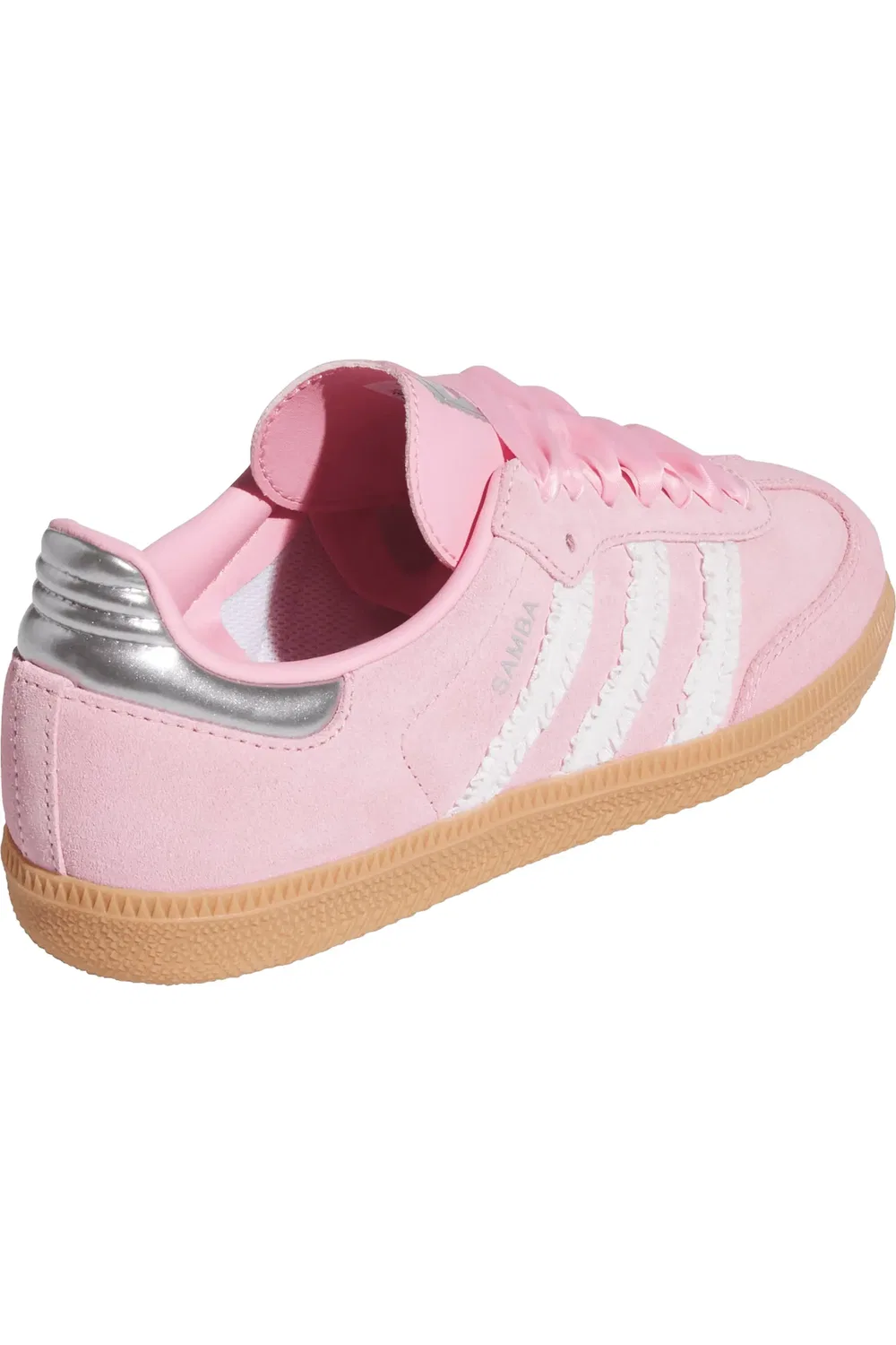 Детские кроссовки для повседневной носки Samba adidas, Light Pink/White/Silver — фото 2