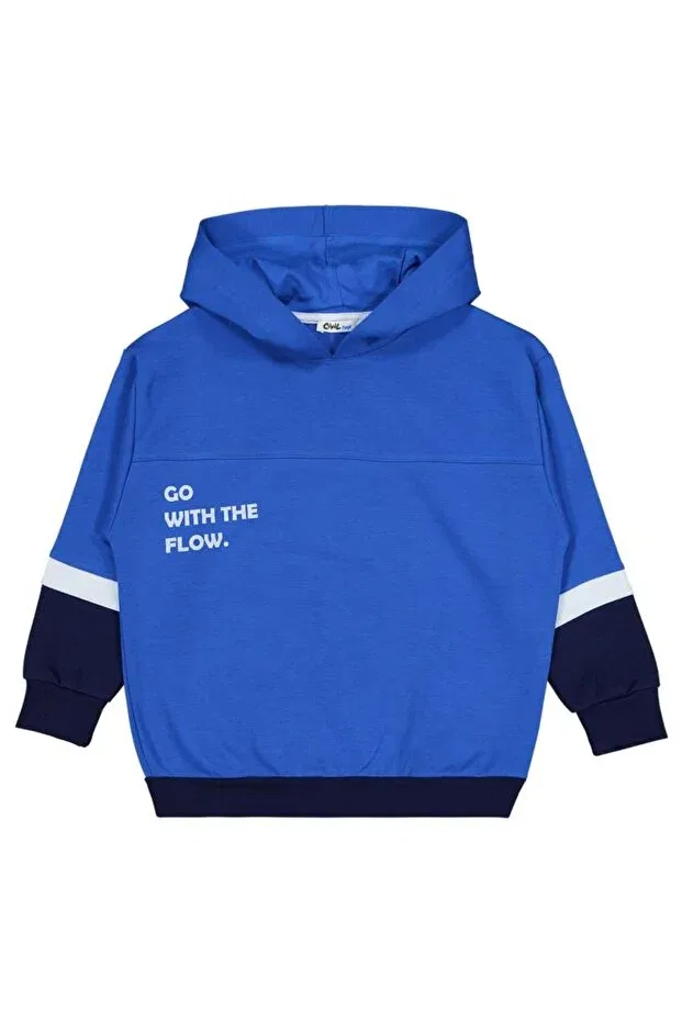 Детские свитшот для мальчиков с принтом Civil Boys, Saks Blue