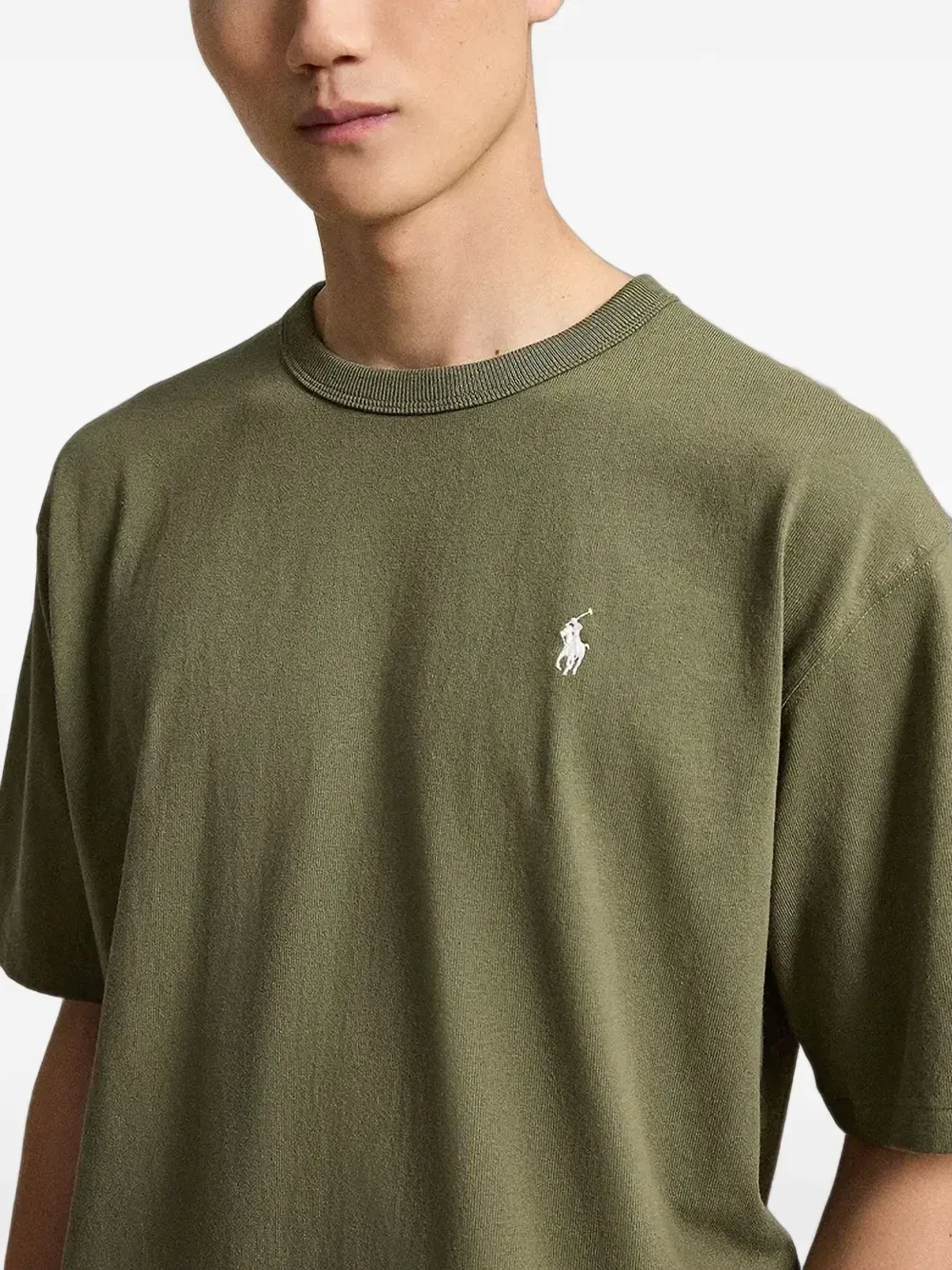 Свободная футболка из джерси с круглым вырезом POLO RALPH LAUREN, зеленый — фото 4