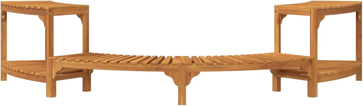 No brand Обрамление для гидромассажной ванны, Acacia Solid Wood, 252 x 112 x 55.5 см, Brown — фото 4