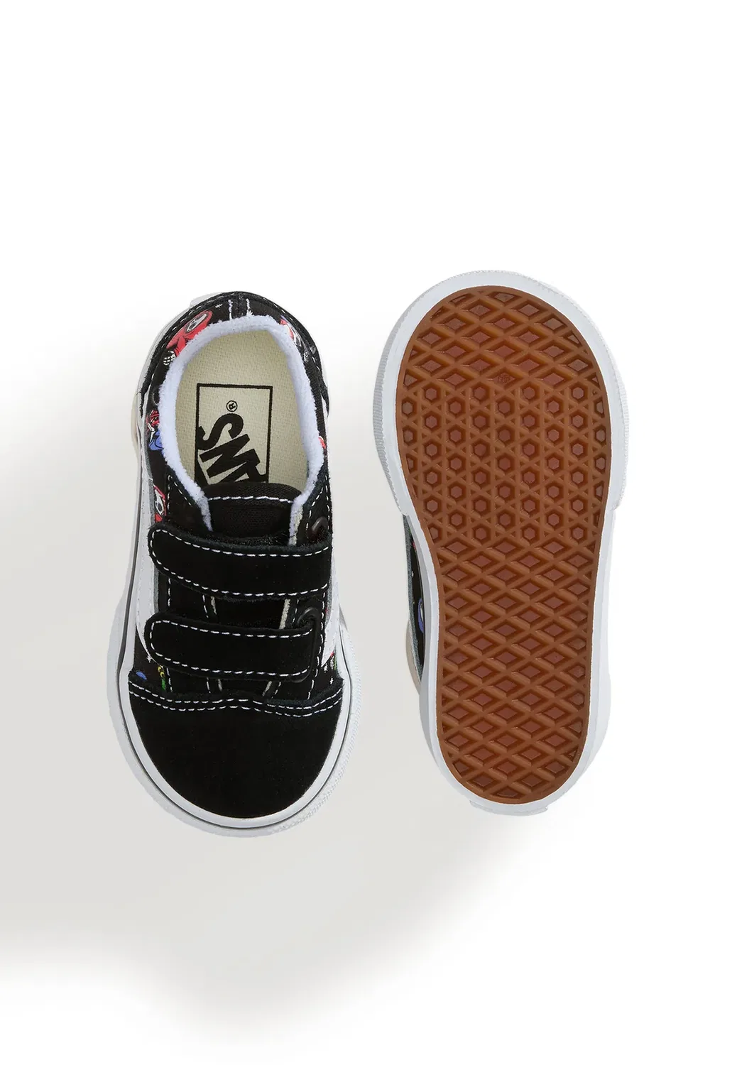Олдскул против унисекс - детская обувь Vans, Glow Bones Black/True White — фото 3