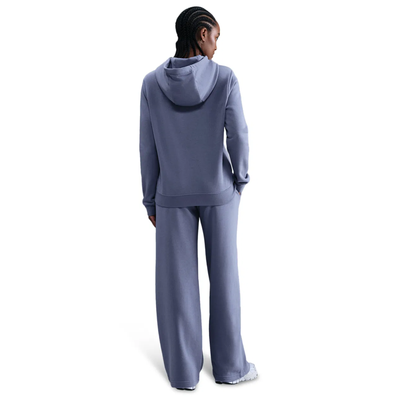 Женское худи Club Fleece PO Nike, цвет World Indigo/White — фото 4