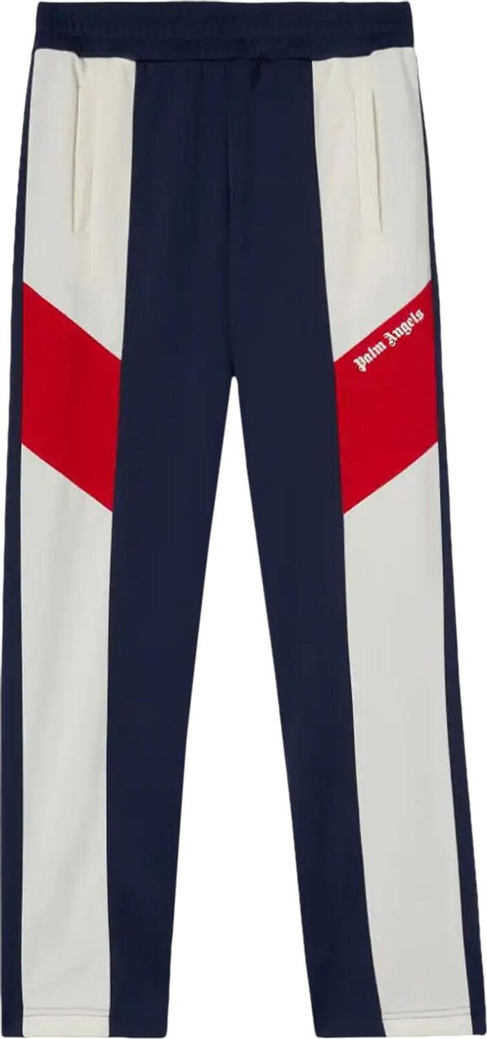 

Брюки Palm Angels V Colorblock Track Pants 'Navy Blue/White', синий