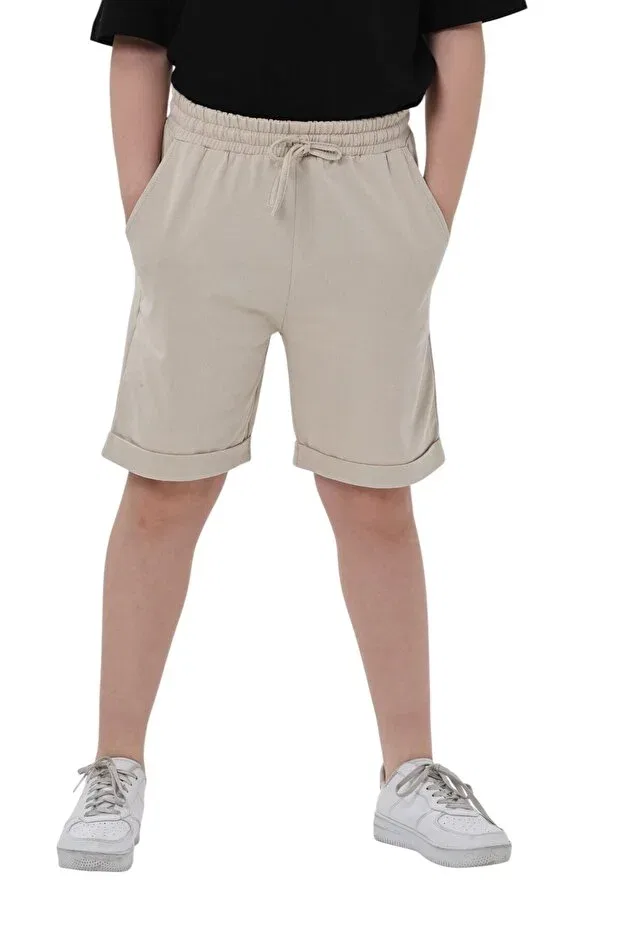 Детские шорты для мальчиков хлопковые Basics Erdem Kids, Beige