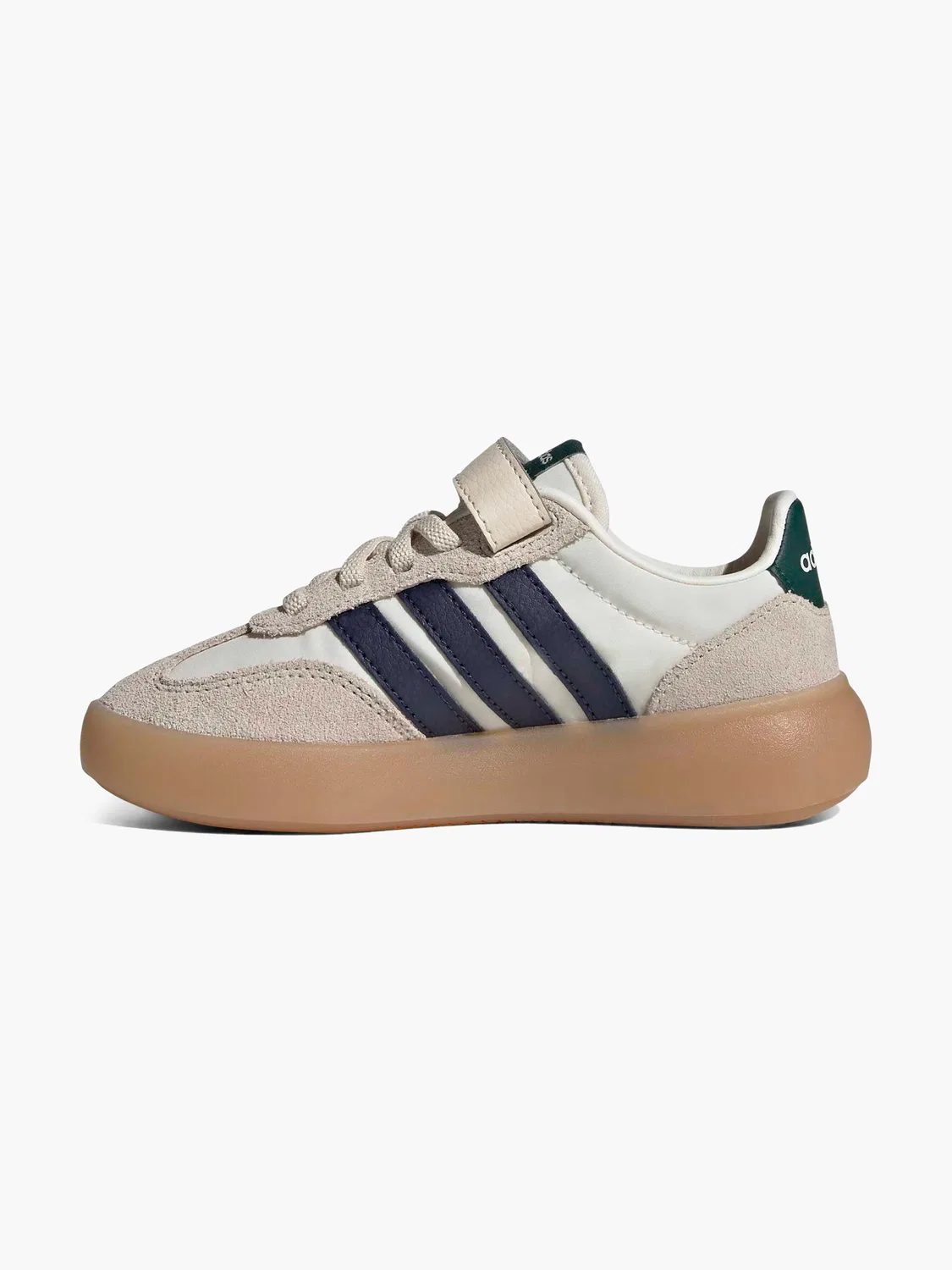 Детские кроссовки с эластичной шнуровкой и липучкой Adidas Barreda Decode El C, бежевый — фото 3