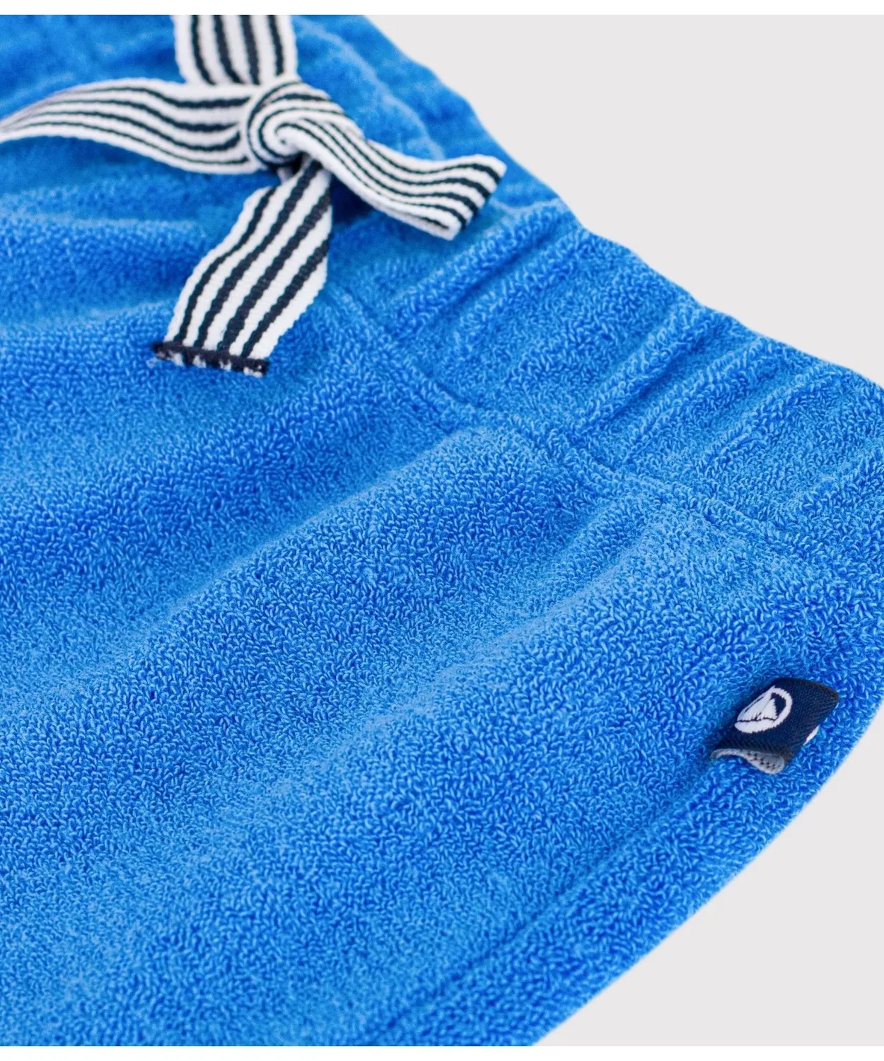 Детские шорты из махровой ткани с принтом PETIT BATEAU, Light Blue — фото 3