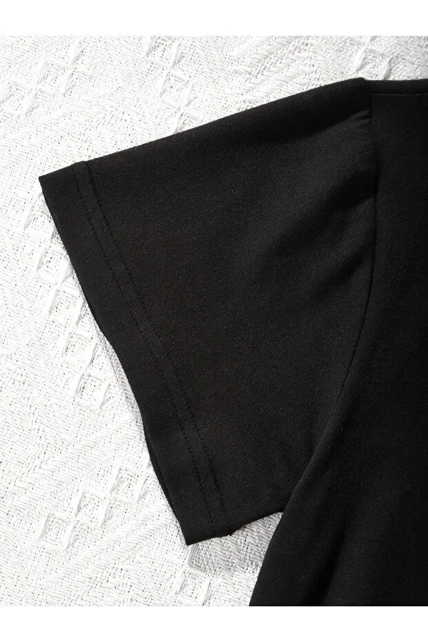 Детская футболка для девочек с принтом Kuromi Let'S Wear, Black — фото 4