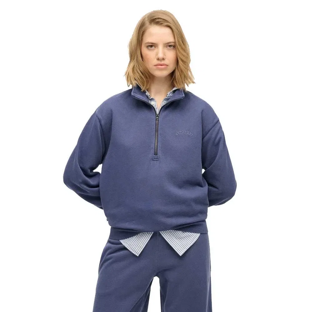 Худи с полузастежкой Superdry Essential Logo Gd, синий