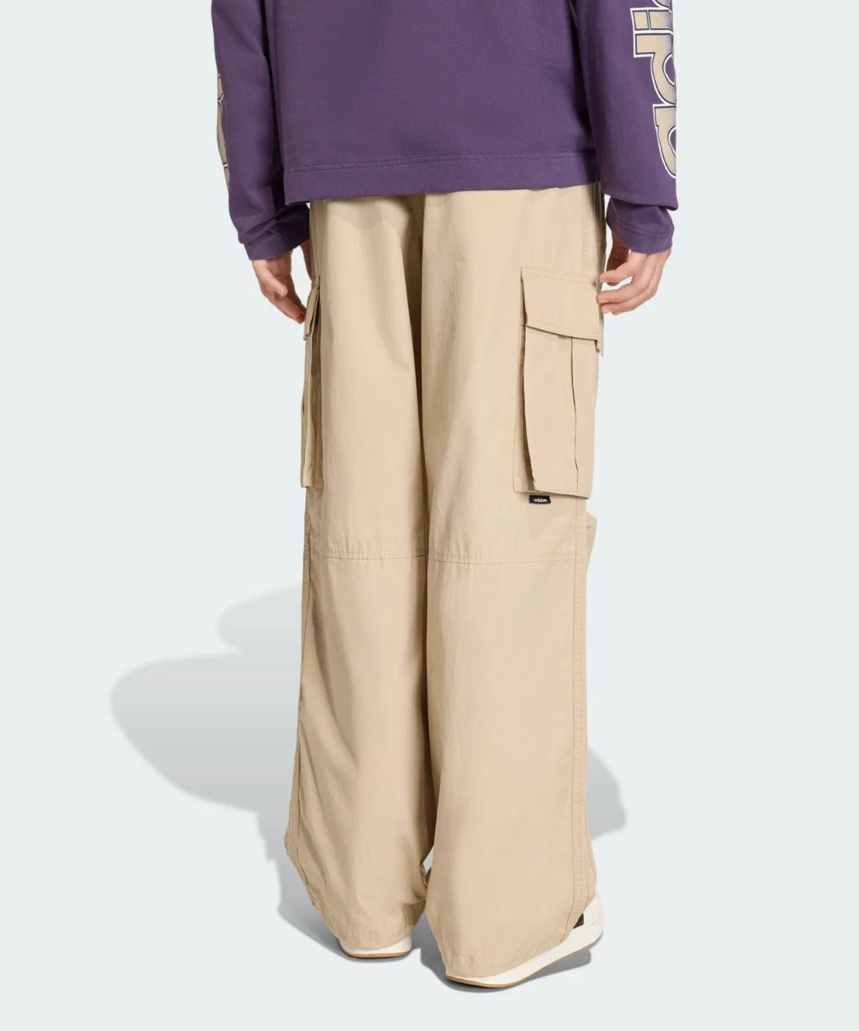 Мужские спортивные брюки-карго с эффектом стирки, модель 90s Alternative Sport Washed Cargo Pants, Adidas, Beige — фото 3
