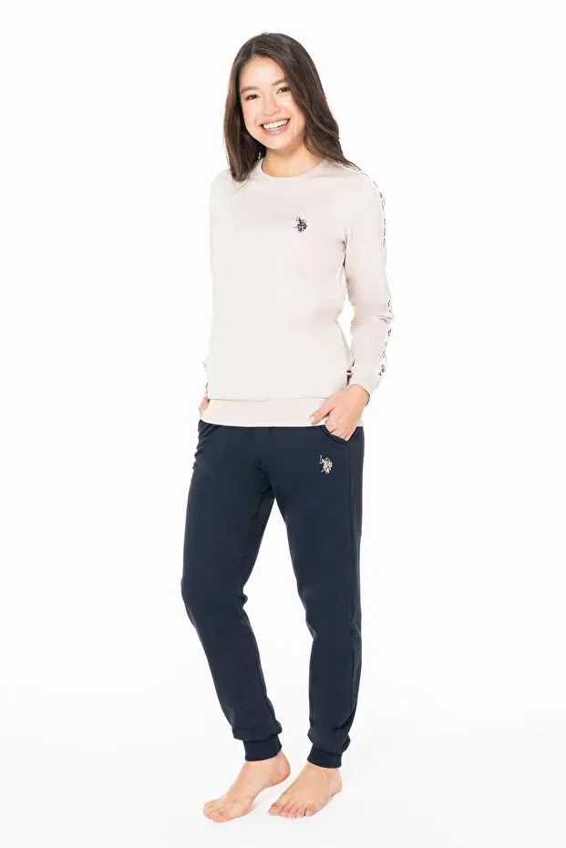 Женский комплект свитшот-брюки с длинным рукавом U.S. Polo Assn., Beige