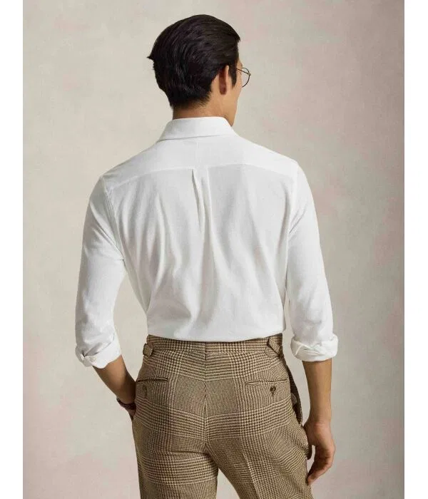 Мужская рубашка оксфорд Regular Fit Polo Ralph Lauren, белый — фото 3