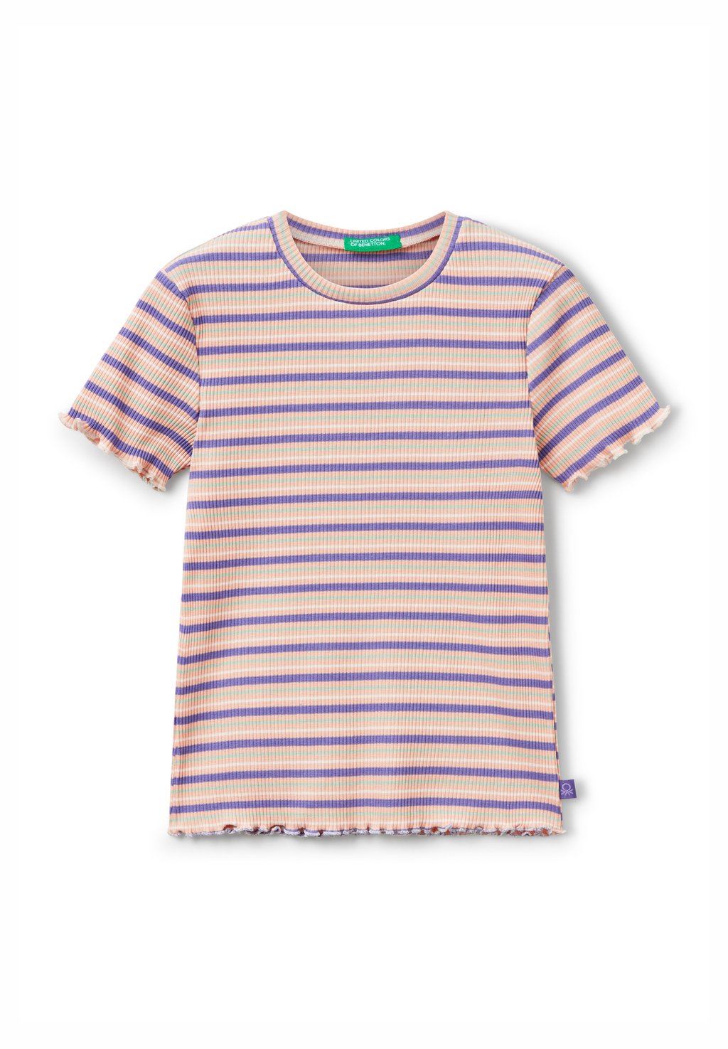 

Футболка с принтом STRIPED United Colors of Benetton, темно-синий