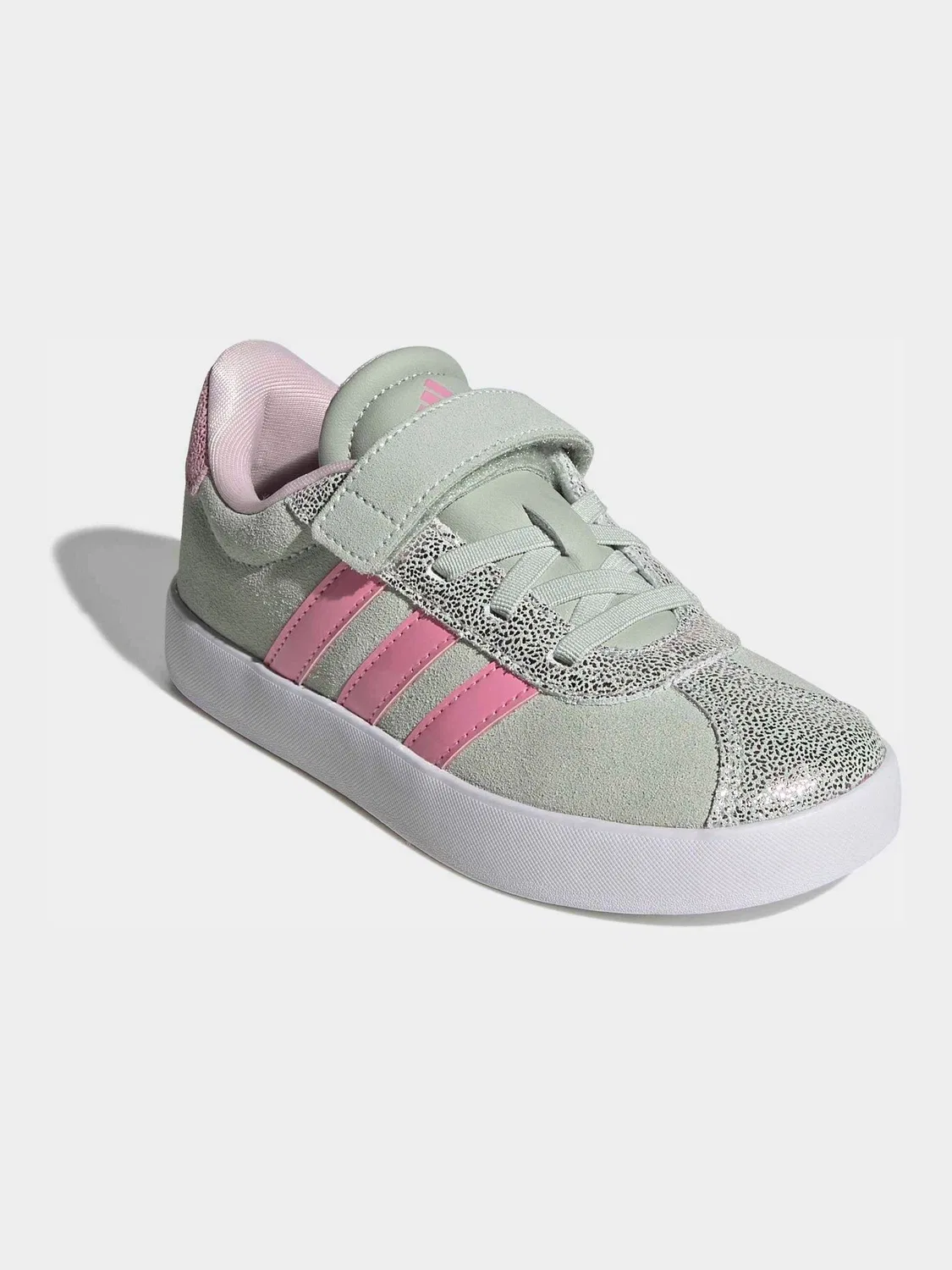 Кроссовки теннисные VL Court 3.0 adidas, зеленый — фото 2