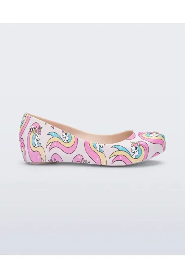 Детские балетки для девочек с принтом Mini Melissa, Pink — фото 3