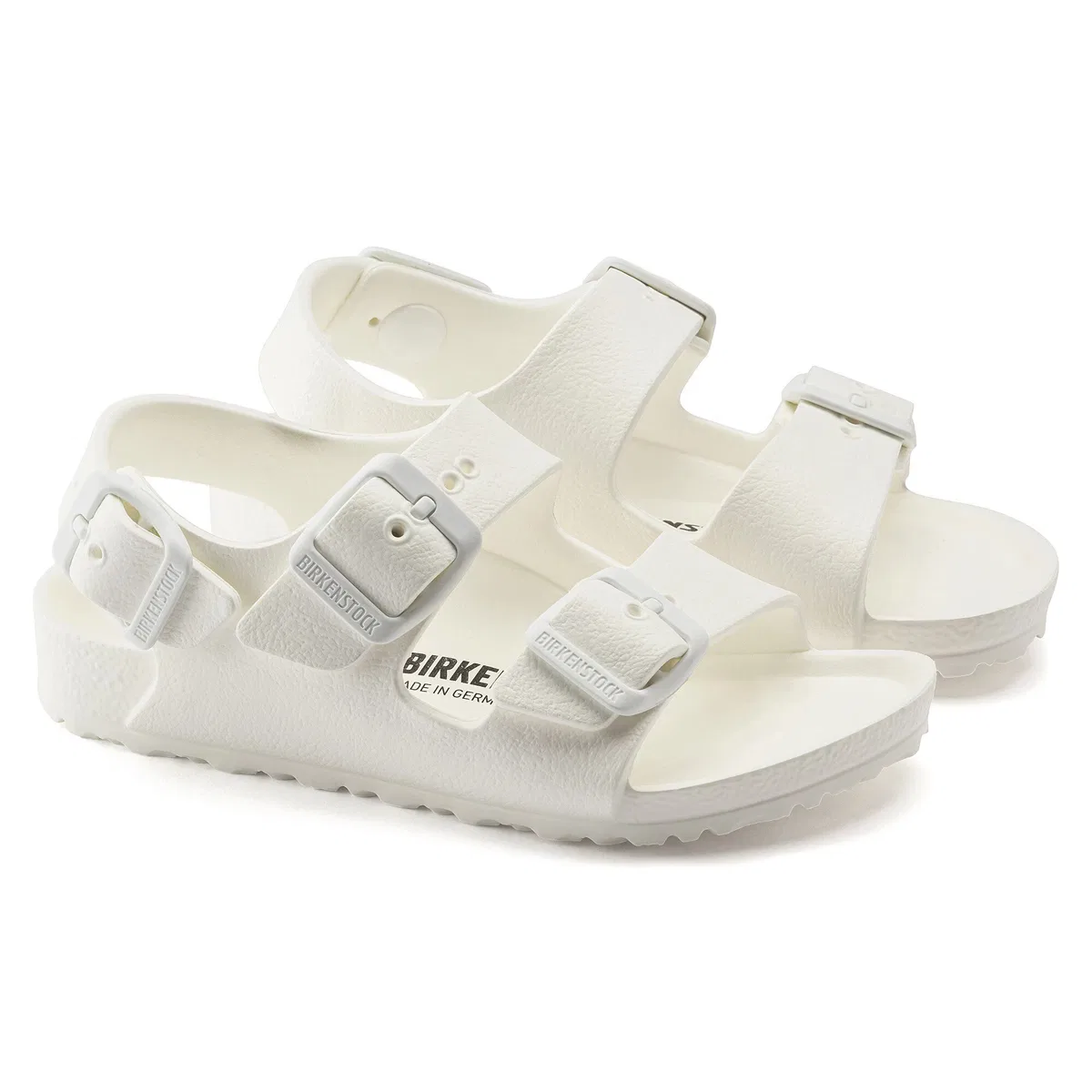 Детские сандалии с тремя регулируемыми ремешками Milano Birkenstock, White Eva — фото 4