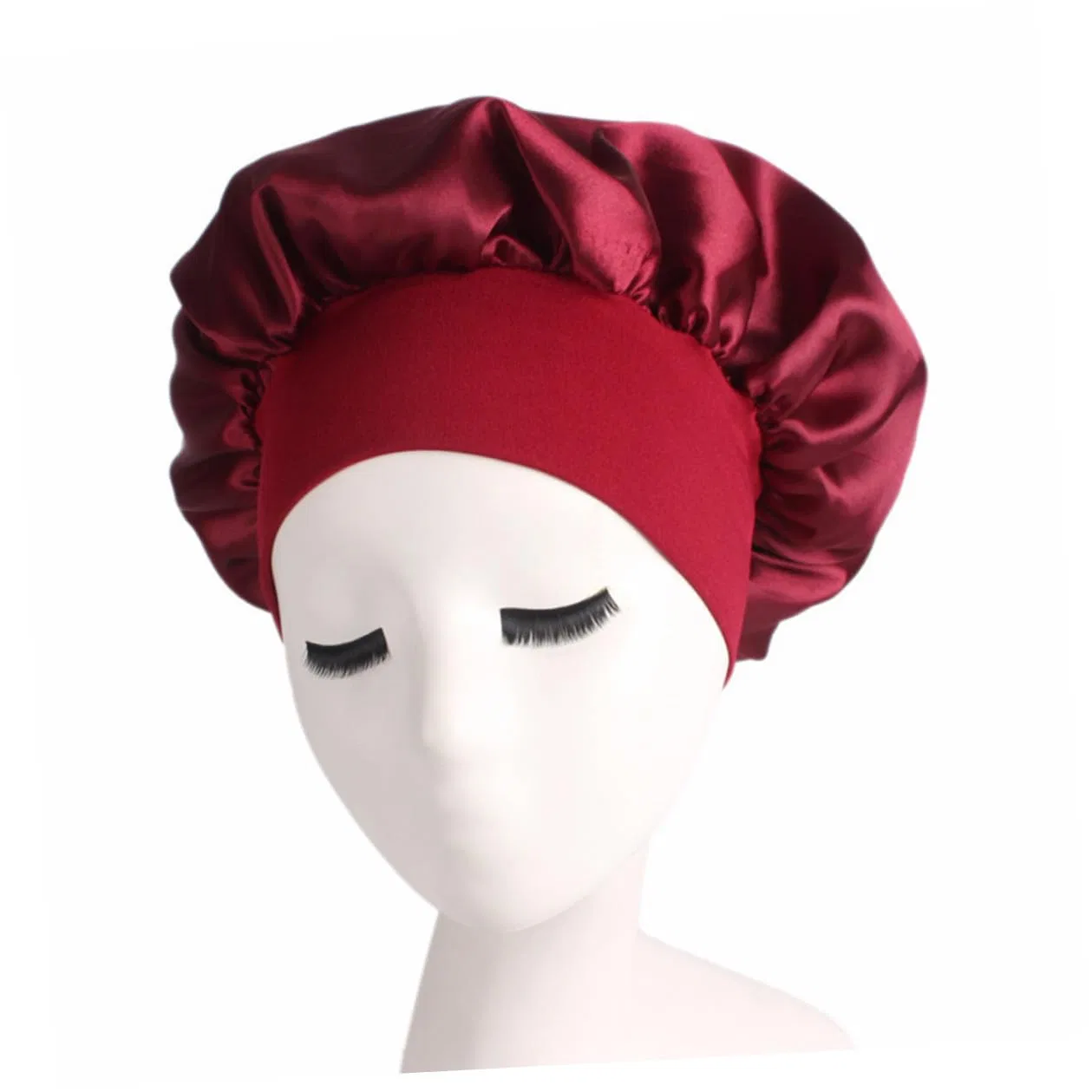 Шапочка для сна Satin, Wine Red, 2 шт, OATIPHO