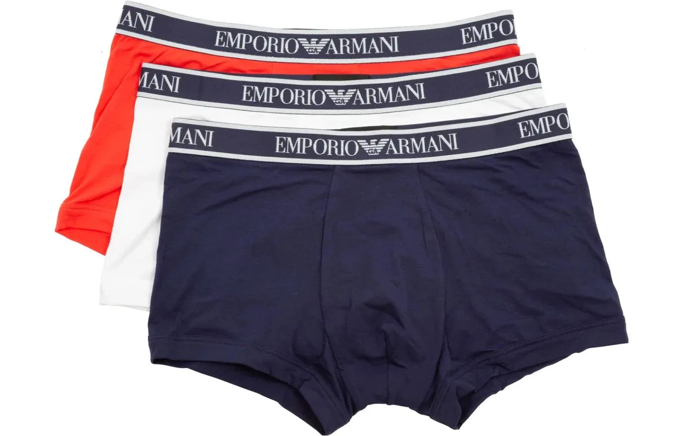 Мужские боксеры из хлопка, комплект из 3 штук, EMPORIO ARMANI, Red/White/Blue
