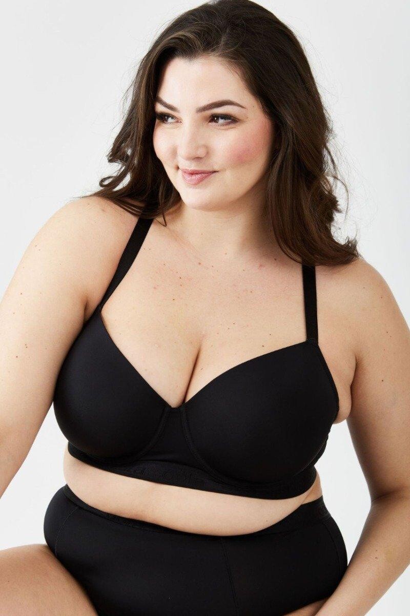 

Формованный бюстгальтер-футболка на каждый день Oola Lingerie, черный