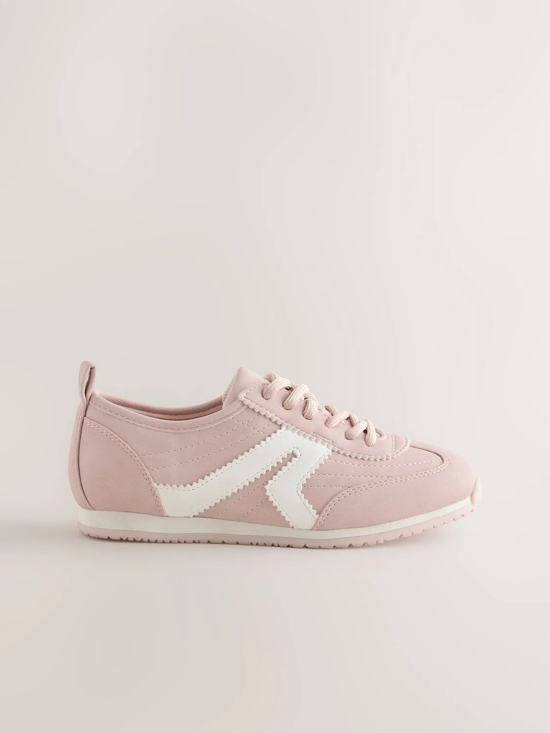 Кроссовки ретро, шнуровка, Pink Lace-up Retro Next, розовый — фото 4