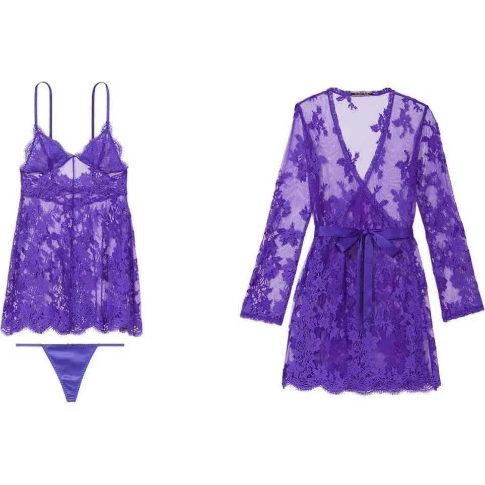 Женский пижамный комплект с длинным рукавом Victoria's Secret, Purple