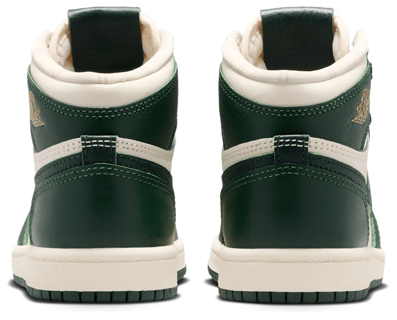 Кроссовки для девочек Retro 1 High OG Jordan, цвет Fir/Pro Green/Pale Ivory — фото 3