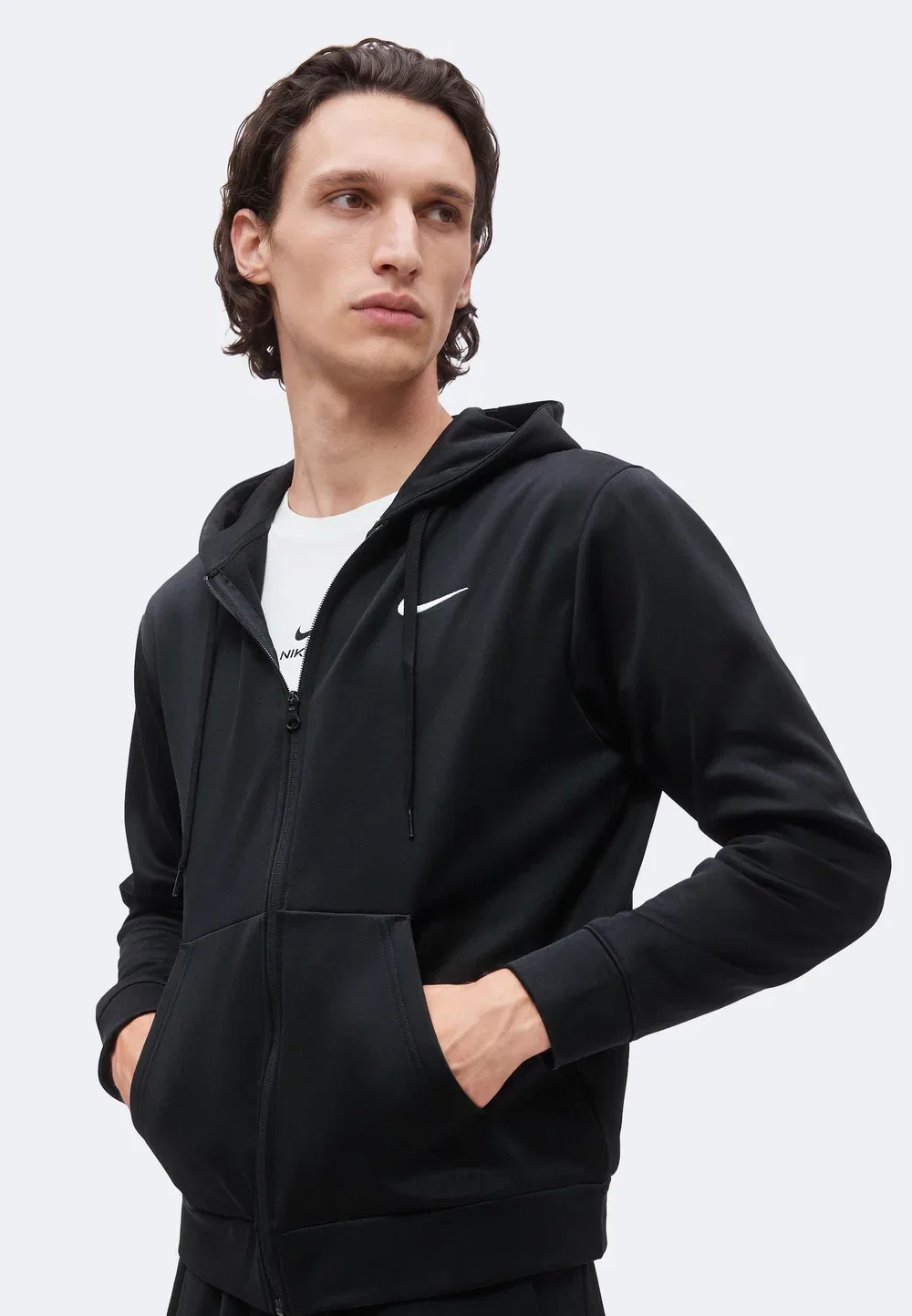 Flex - толстовка на молнии Nike Performance, Black/White — фото 4