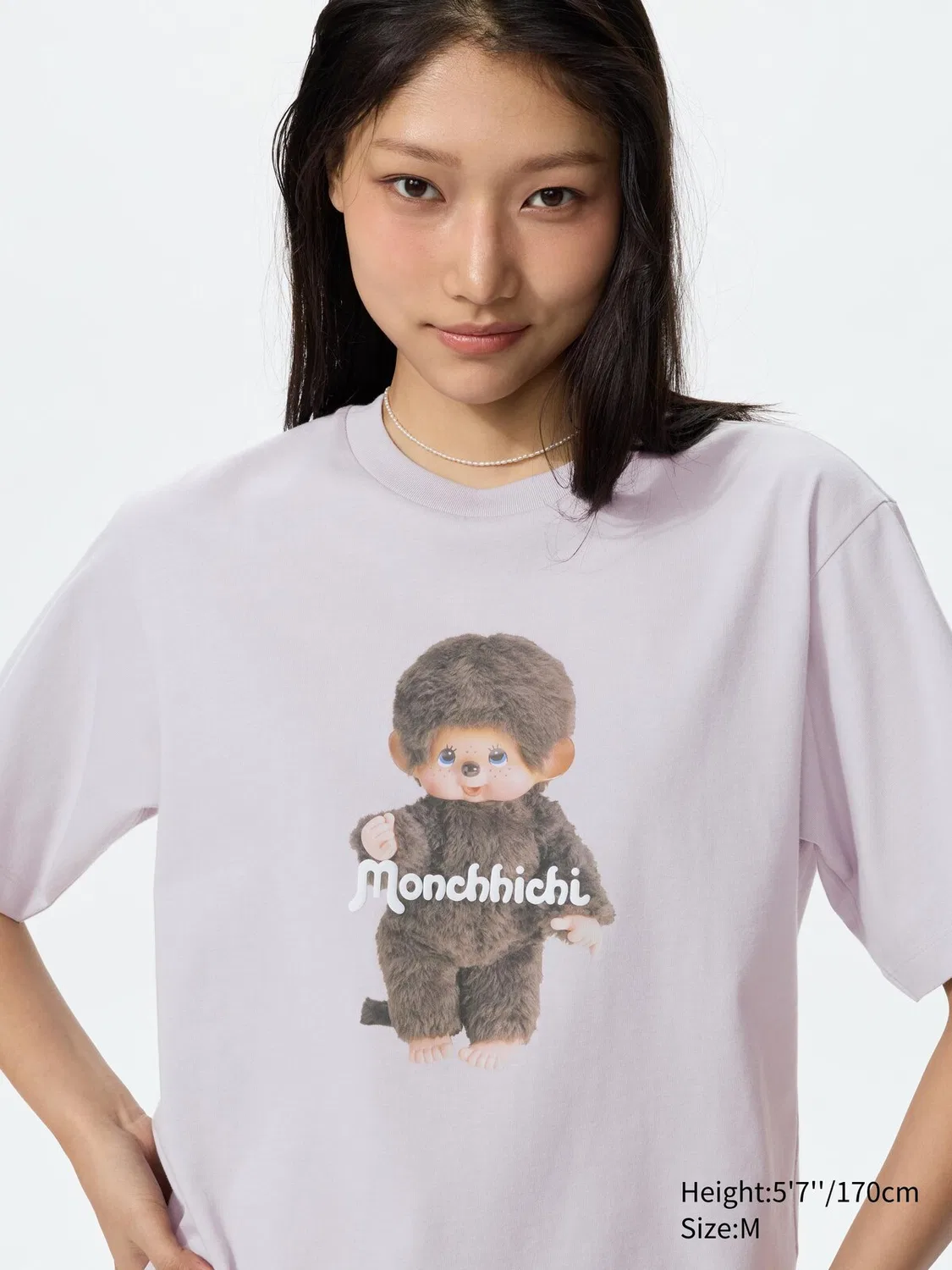 Футболка Monchhichi UT, Uniqlo, фиолетовая