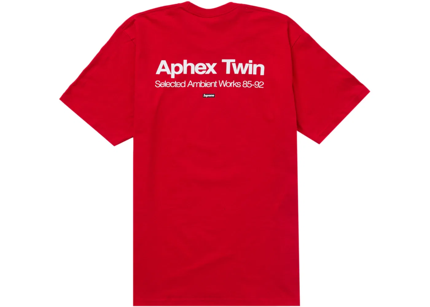Мужская футболка с принтом Supreme Aphex Twin Ambient Works Tee, Red — фото 2