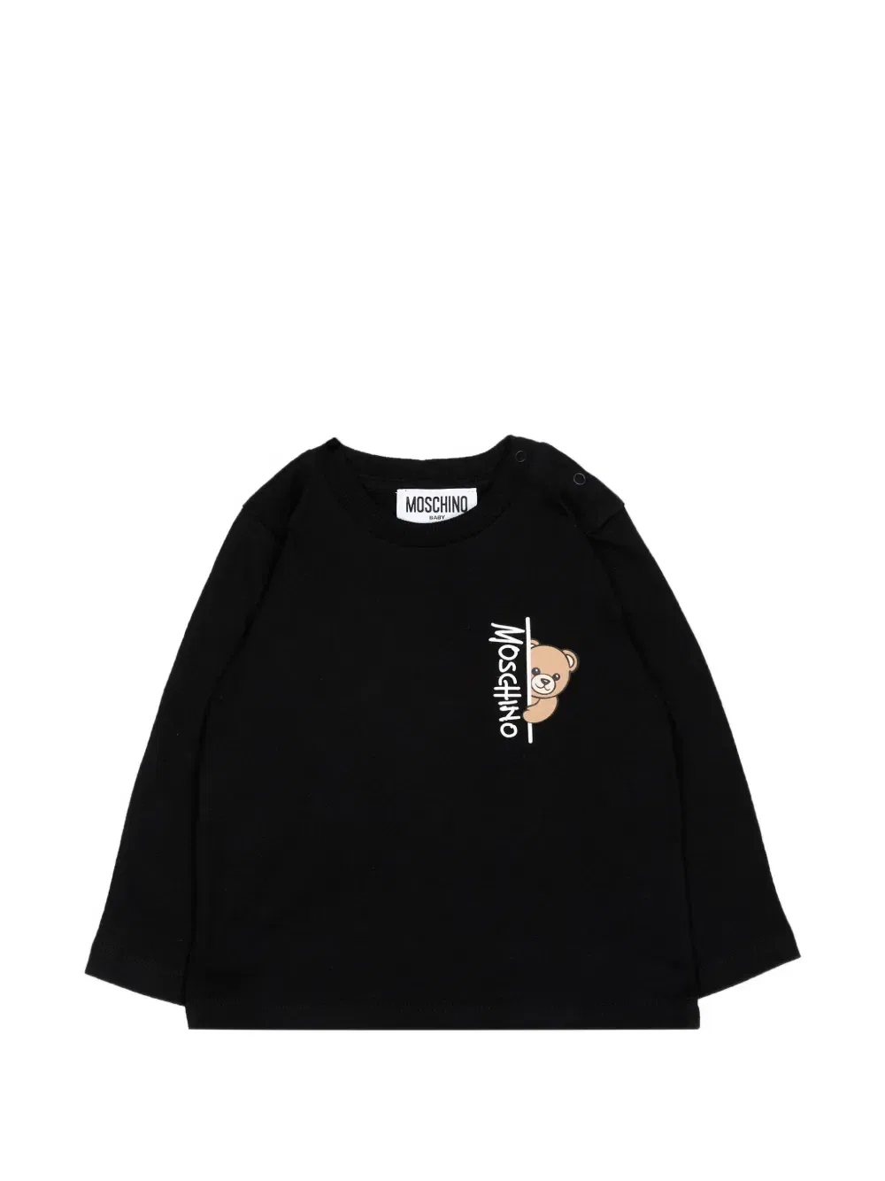 Футболка с длинным рукавом Teddy Bear Moschino Kids, черный