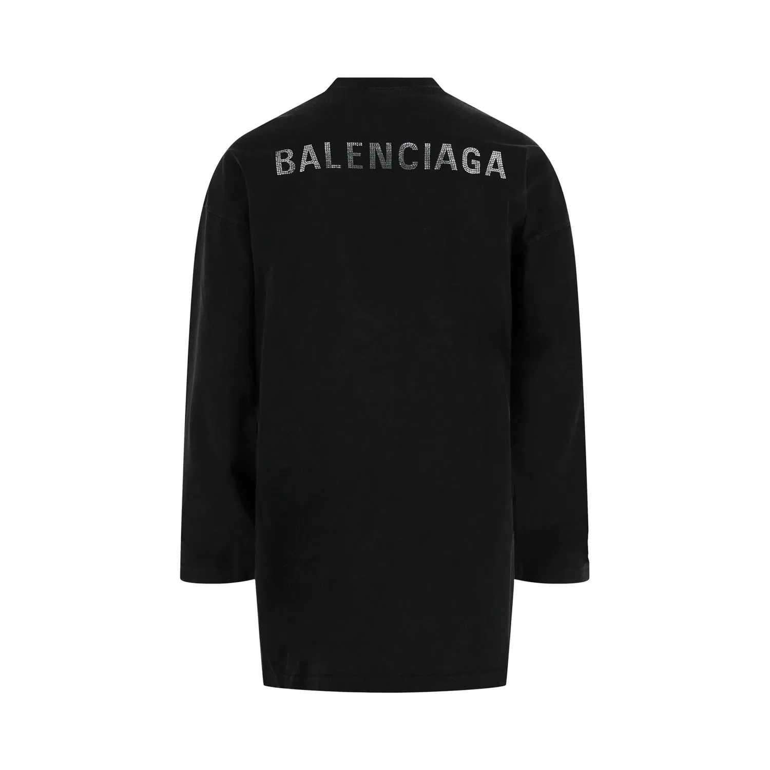 Футболка Balenciaga с длинными рукавами и логотипом, черный — фото 2
