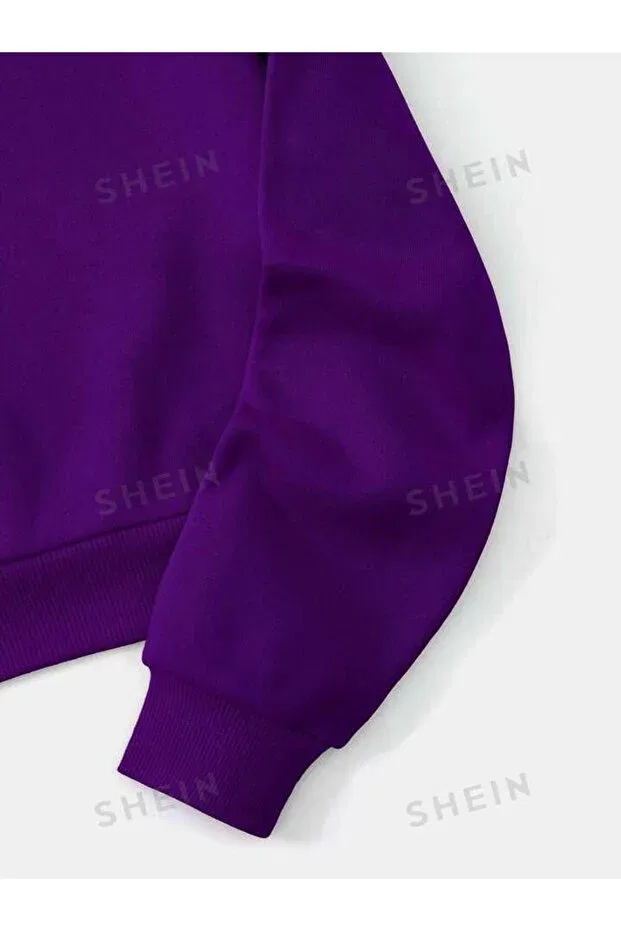 Детское худи для девочек оверсайз с принтом Brooklyn Mancy, Purple — фото 2